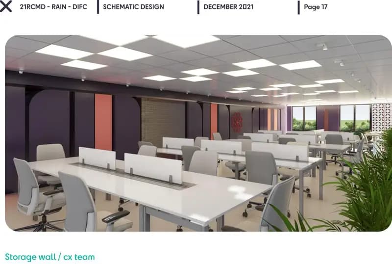 DIFC office, schematic design, view 1