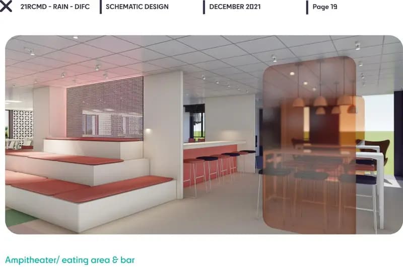 DIFC office, schematic design, view 2