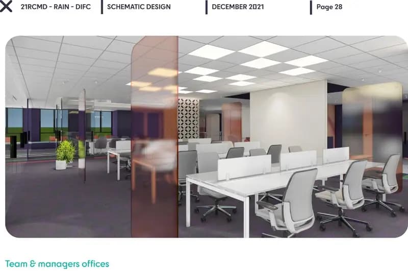 DIFC office, schematic design, view 4
