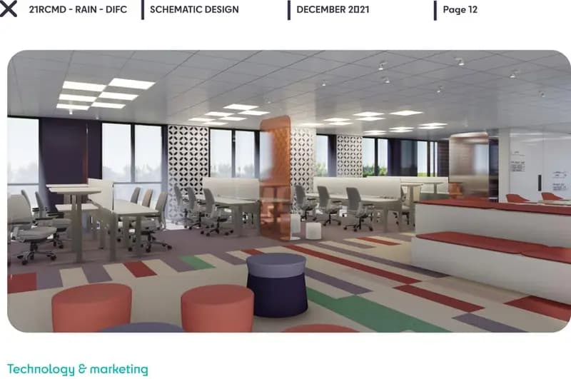 DIFC office, schematic design, view 8