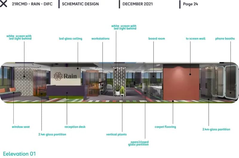 DIFC office, schematic design, view 11