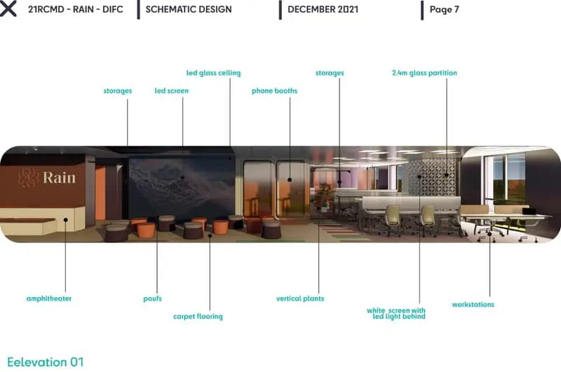 DIFC office, schematic design, view 15
